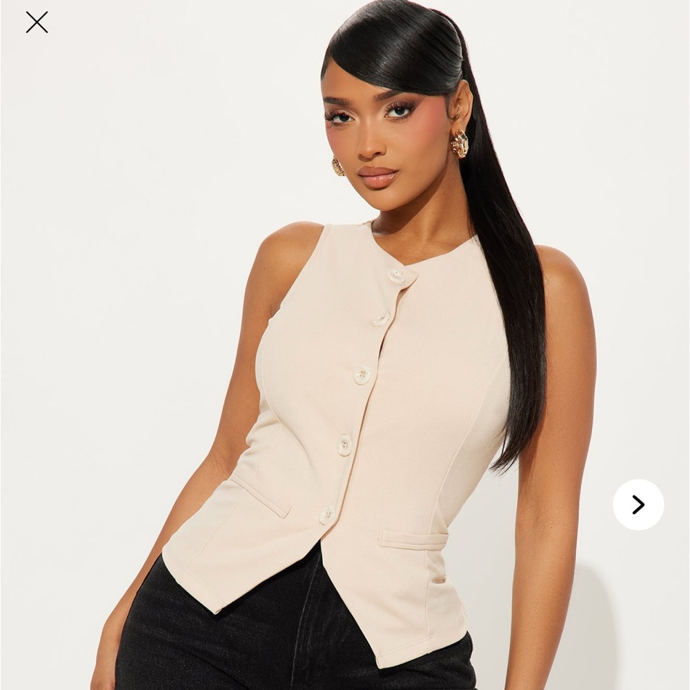 Elegant Cream Sleeveless Top